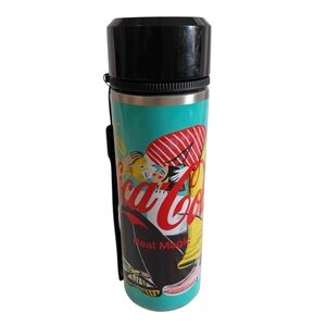 Coca-Cola Real Magic Collectable 8.5" Metal Water Bottle Flask Travel Mug
